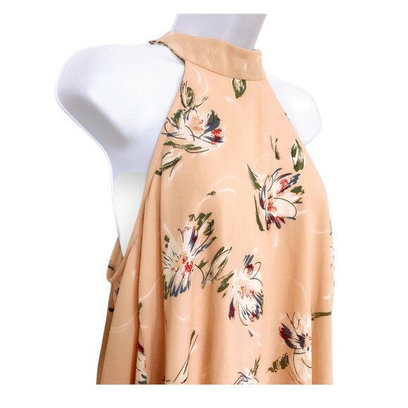 Lulus Merci Bouquet Floral Swing Dress Size S Peach Pink NWT - Picture 9 of 16